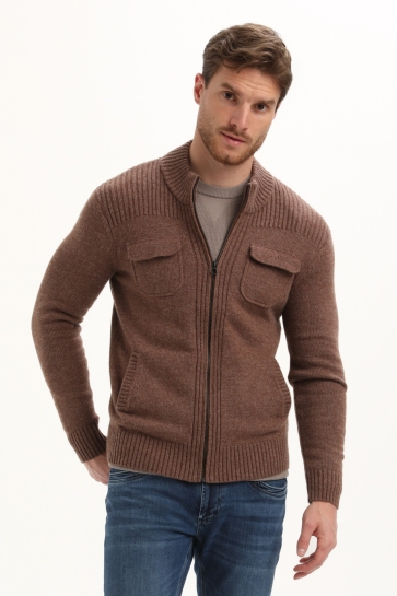 Gabbiano Vest CASUAL VEST VAN ZACHTE WOLBLEND 425750 CLAY