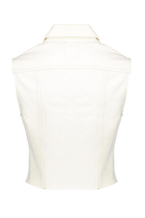 Geisha beige dames gilet | Achteraanzicht