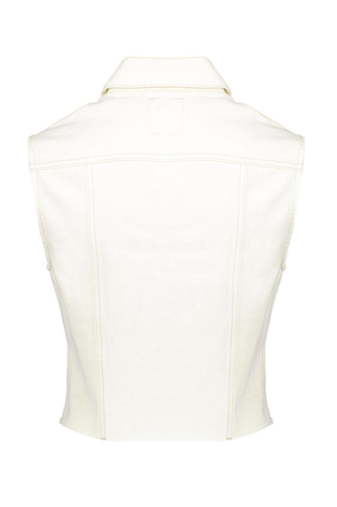 Geisha beige dames gilet | Achteraanzicht