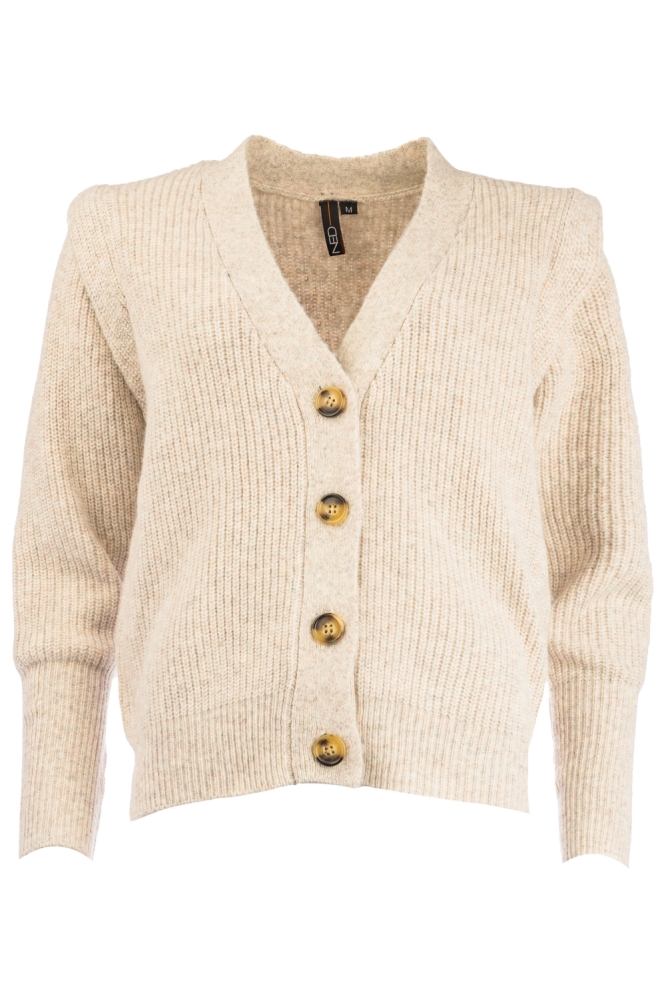 NED beige dames vest | Vooraanzicht
