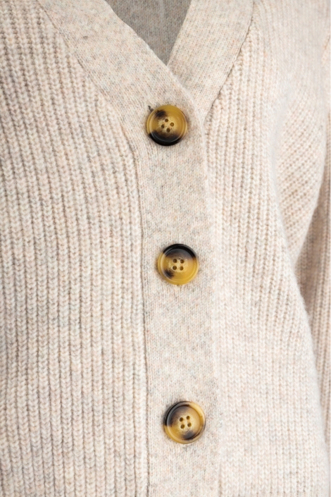 NED beige dames vest | Close up