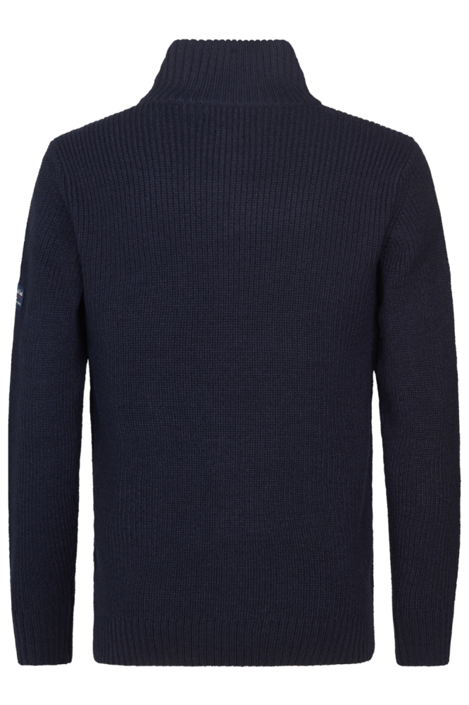 Petrol Industries blauwe heren trui | Achteraanzicht