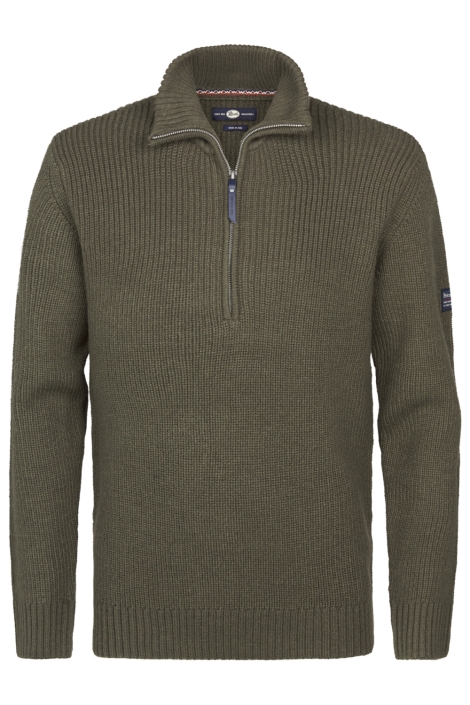 Petrol Industries groene heren trui | Vooraanzicht