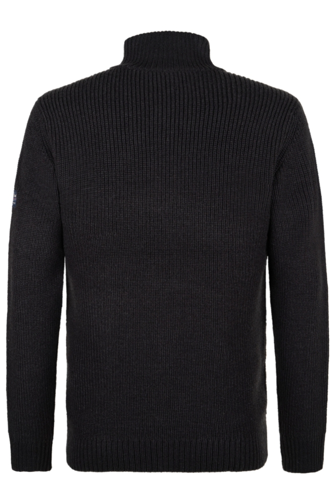 Petrol Industries zwarte heren trui | Achteraanzicht