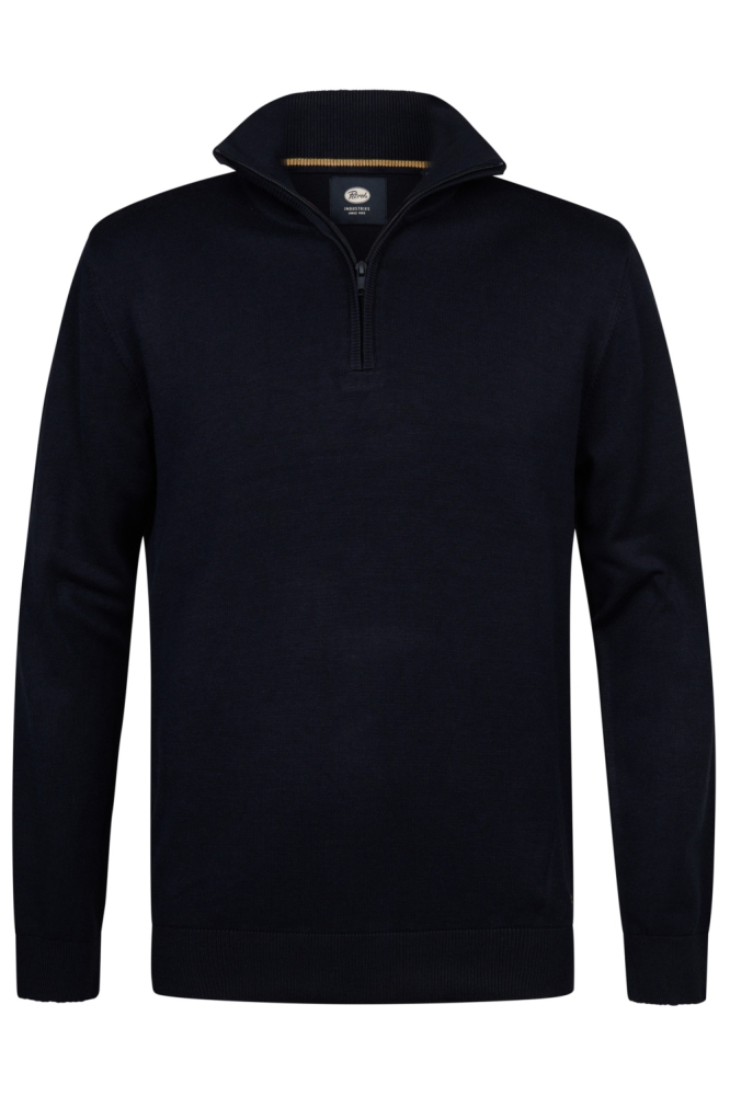 Petrol Industries blauwe heren trui | Vooraanzicht