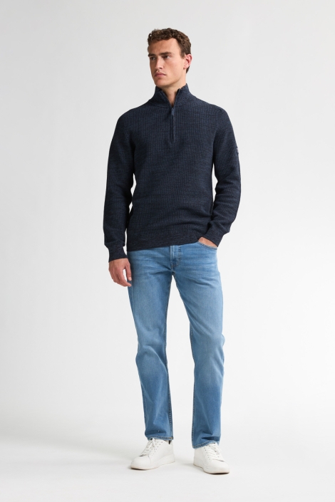 Petrol Industries blauwe heren trui | Model