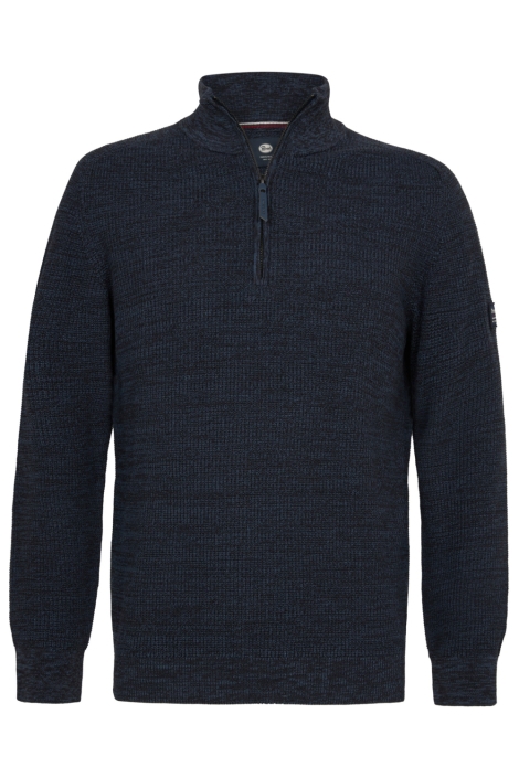 Petrol Industries blauwe heren trui | Vooraanzicht