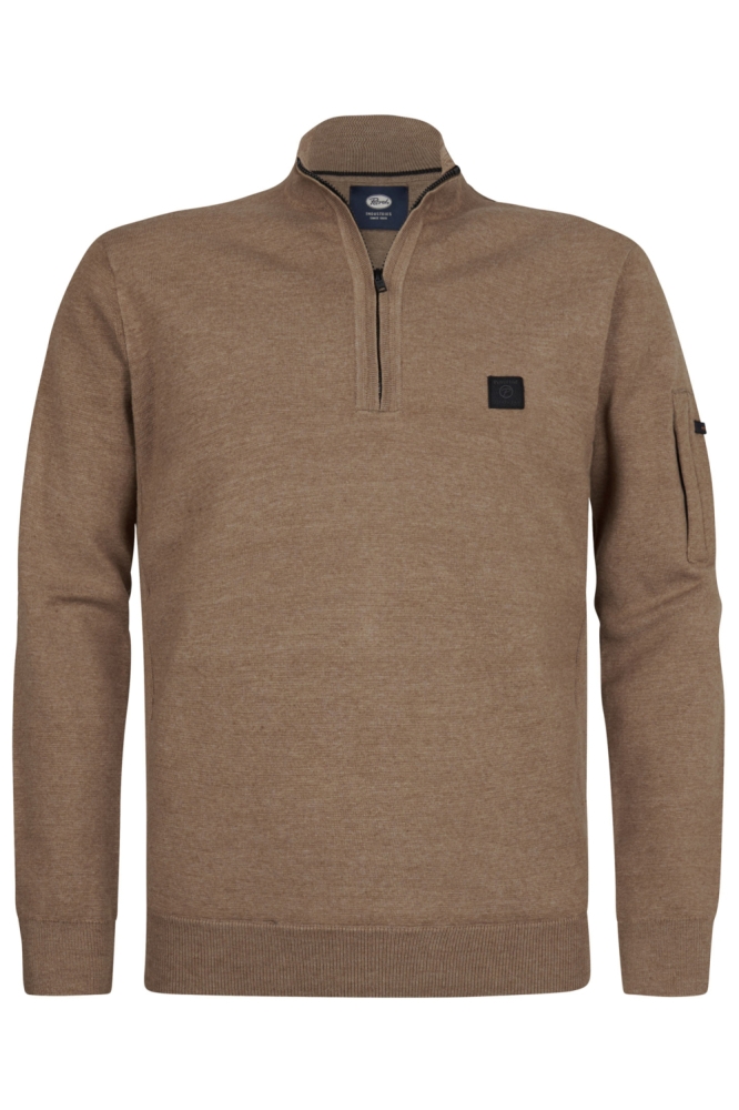 Petrol Industries camel heren trui | Vooraanzicht