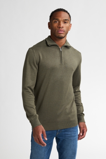 Petrol Industries Trui GEBREIDE HALF ZIP TRUI LEXINGTON M 3050 KWC207 6174 Mossy Stone