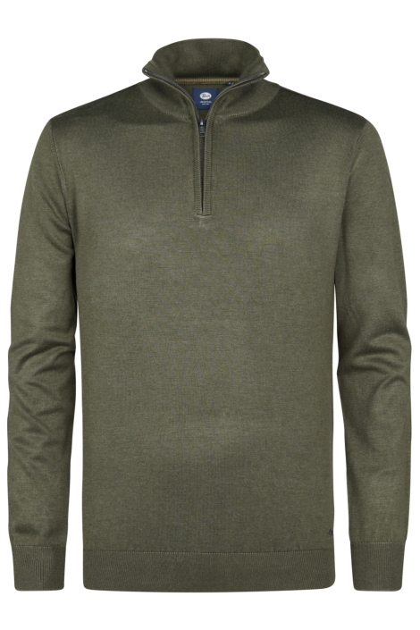 Petrol Industries groene heren trui | Vooraanzicht