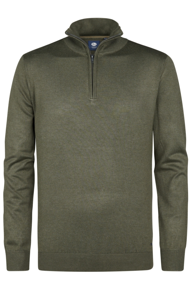 Petrol Industries groene heren trui | Vooraanzicht