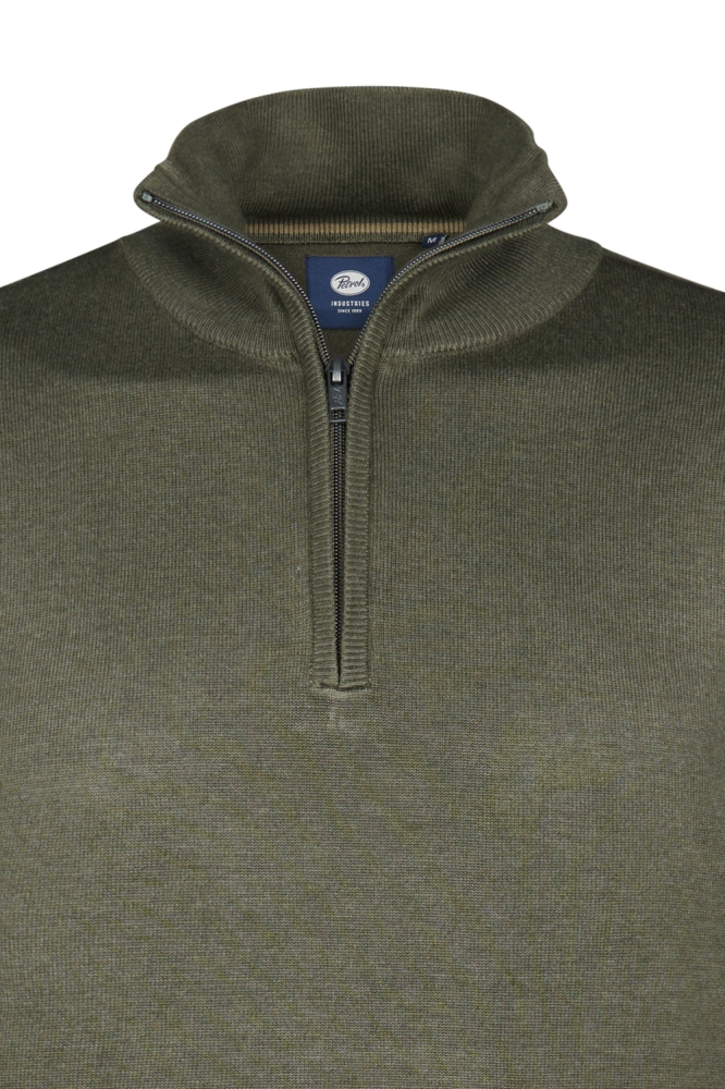 Petrol Industries groene heren trui | Close up