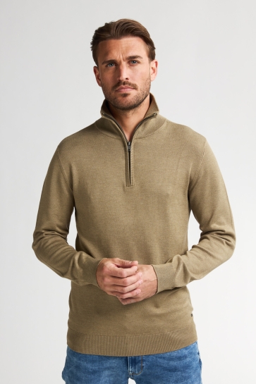 Petrol Industries Trui GEBREIDE HALF ZIP TRUI LEXINGTON M 3050 KWC207 7146 Tan
