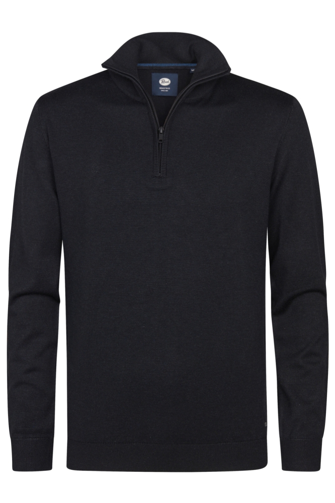 Petrol Industries zwarte heren trui | Vooraanzicht