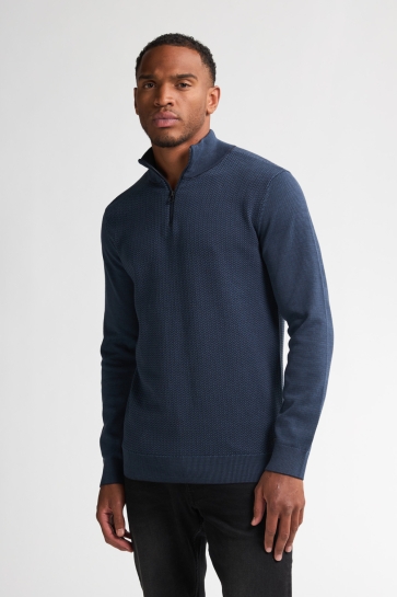 Petrol Industries Trui GEBREIDE HALF ZIP TRUI AUGUSTA M 3050 KWC212 5092 Royal Navy