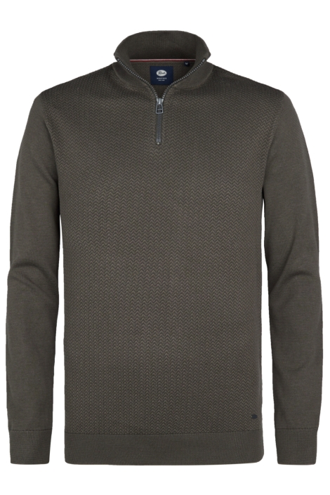 Petrol Industries groene heren trui | Vooraanzicht