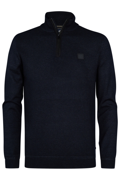 Petrol Industries zwarte heren trui | Vooraanzicht