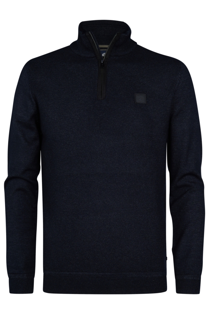 Petrol Industries zwarte heren trui | Vooraanzicht