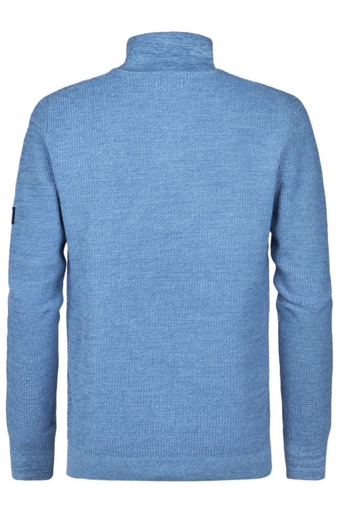 Petrol Industries blauwe heren trui | Achteraanzicht