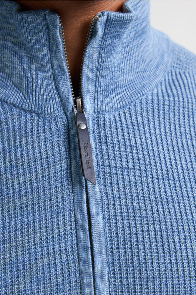 Petrol Industries blauwe heren trui | Kleurstaal