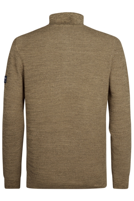 Petrol Industries camel heren sweater | Achteraanzicht