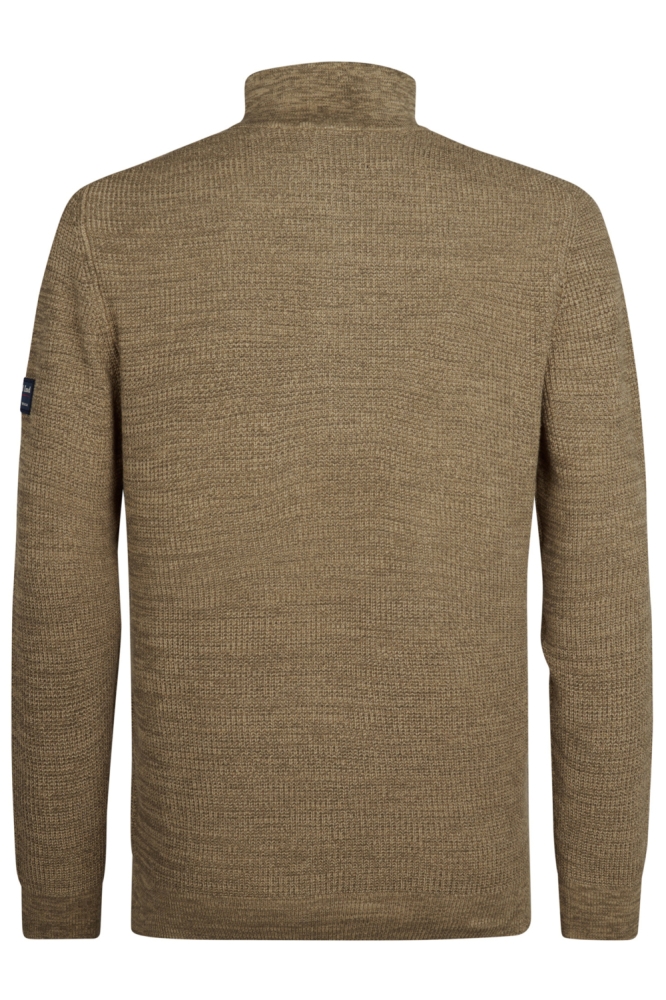 Petrol Industries camel heren sweater | Achteraanzicht