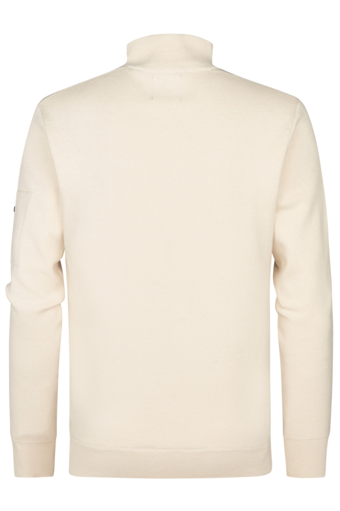 Petrol Industries beige heren trui | Achteraanzicht