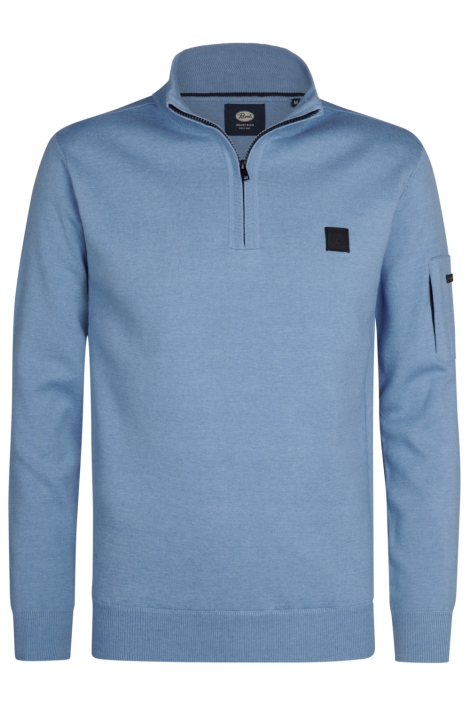 Petrol Industries blauwe heren trui | Vooraanzicht