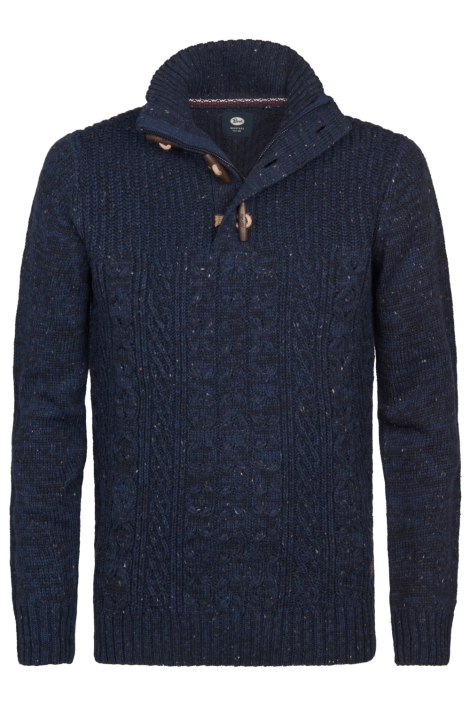 Petrol Industries blauwe heren trui | Vooraanzicht