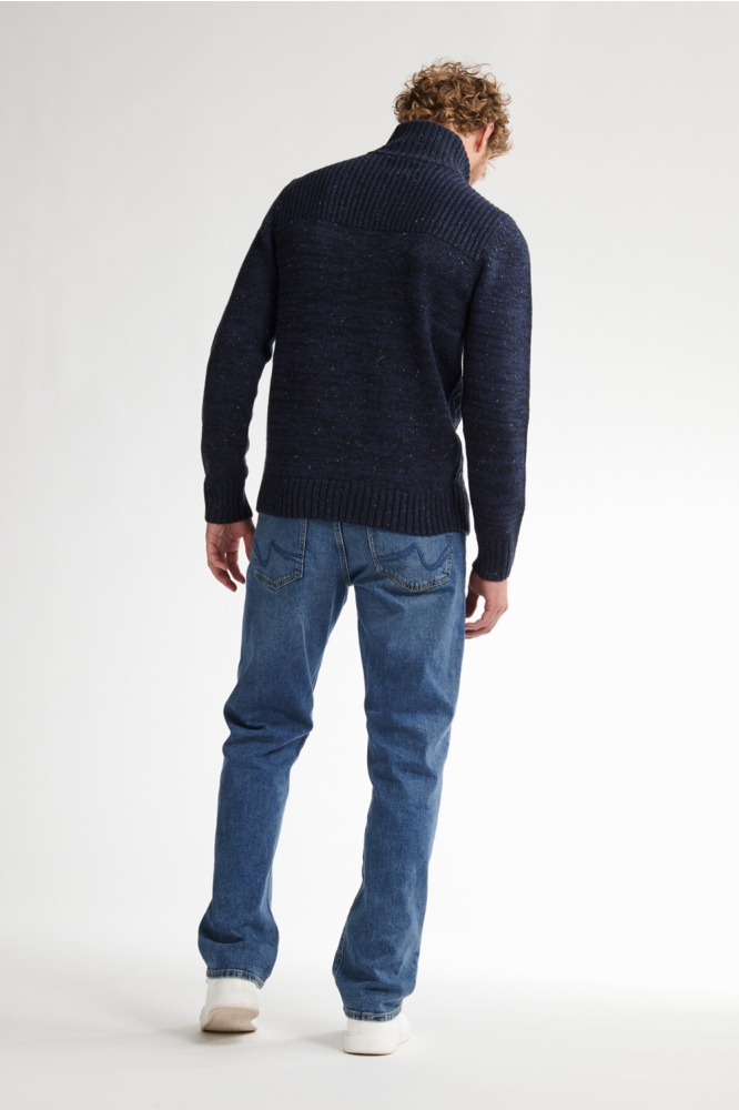 Petrol Industries blauwe heren trui | Model