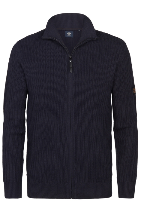 Petrol Industries blauwe heren vest | Vooraanzicht