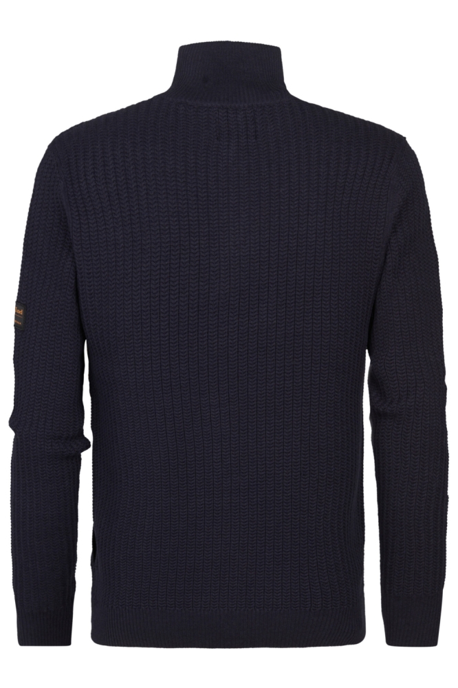 Petrol Industries blauwe heren vest | Achteraanzicht