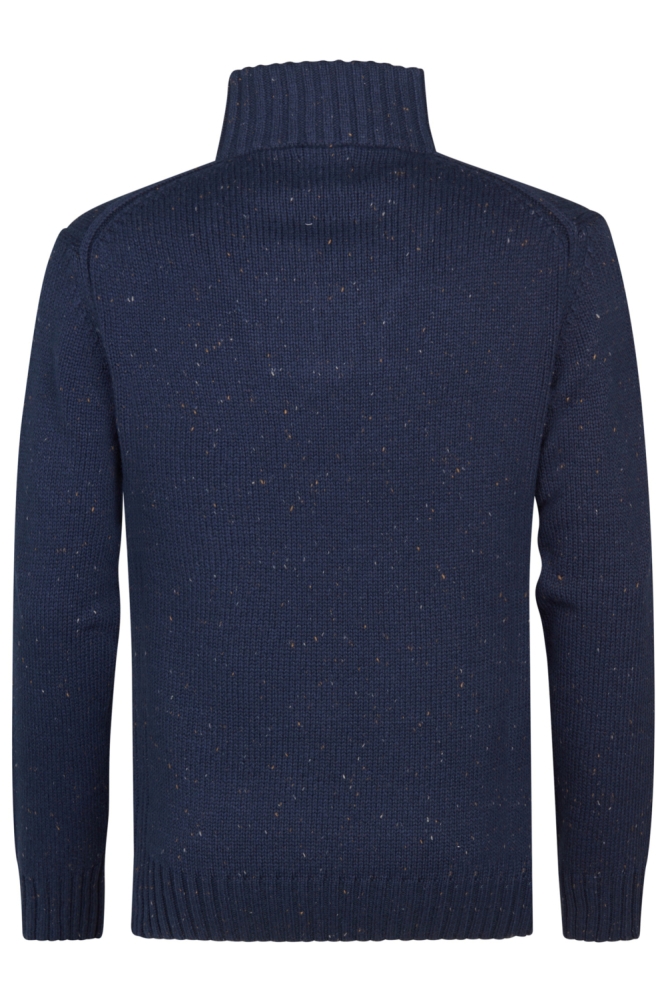 Petrol Industries blauwe heren trui | Achteraanzicht