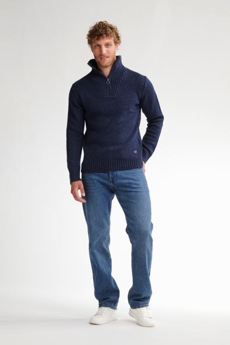 Petrol Industries blauwe heren trui | Model