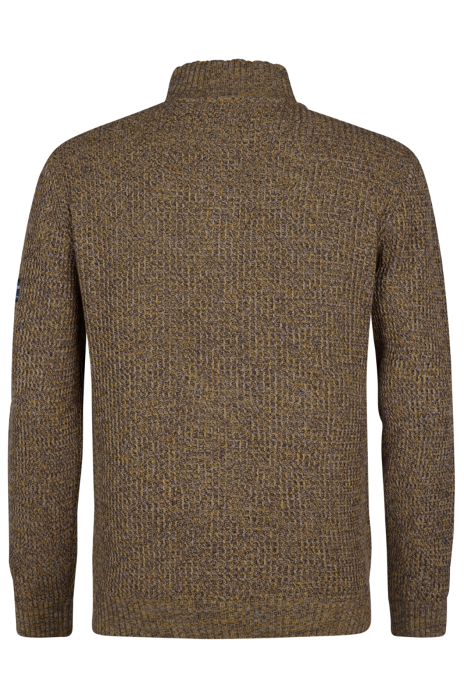 Petrol Industries gele heren trui | Achteraanzicht