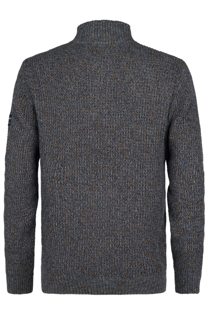 Petrol Industries blauwe heren trui | Achteraanzicht