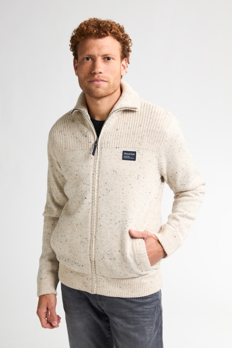 Petrol Industries beige heren vest | Model vooraanzicht