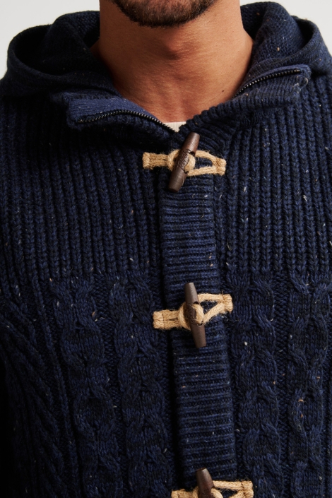 Petrol Industries blauwe heren vest | Close up