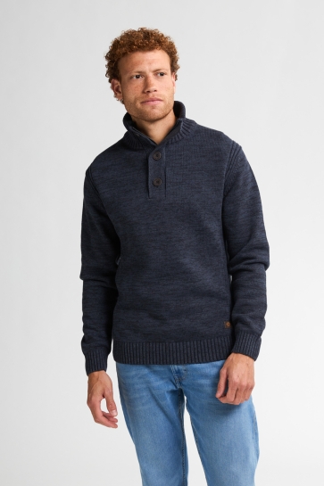 Petrol Industries men knitwear collar Blauw