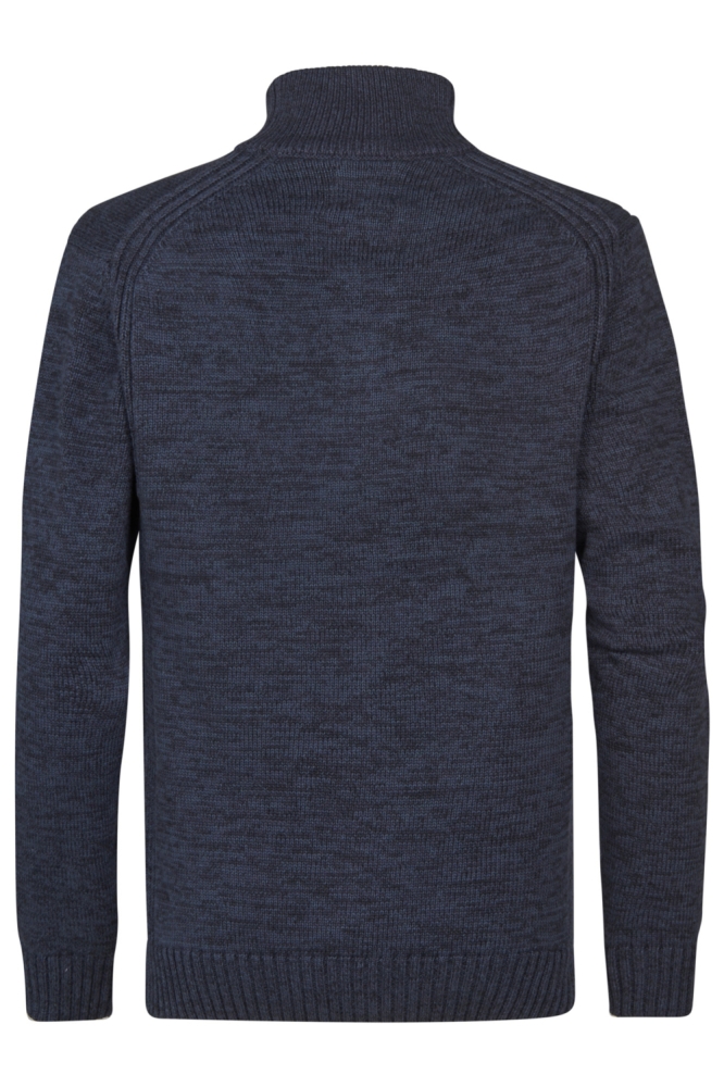 Petrol Industries blauwe heren trui | Achteraanzicht