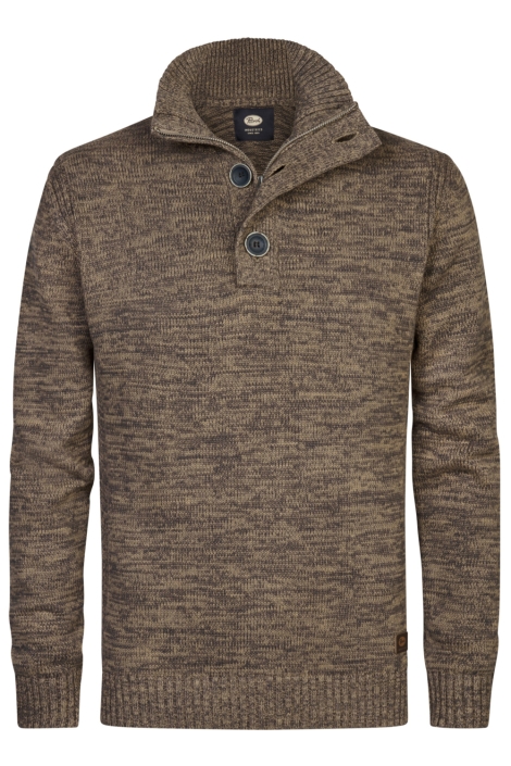 Petrol Industries camel heren trui | Vooraanzicht