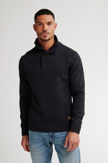 Petrol Industries Trui MELANGE JUMPER LOGAN M ROS KWC206 9111 DEEP BLACK