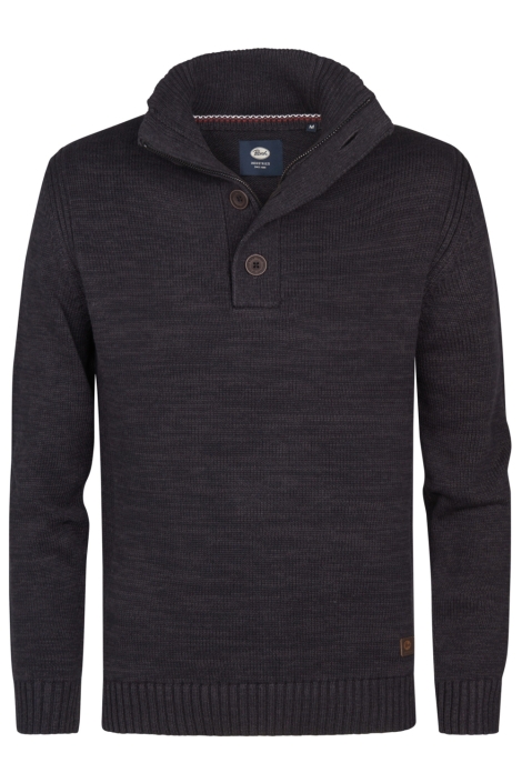 Petrol Industries zwarte heren trui | Vooraanzicht