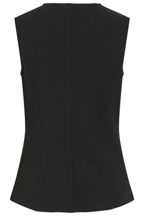 Vila zwarte dames gilet | Achteraanzicht