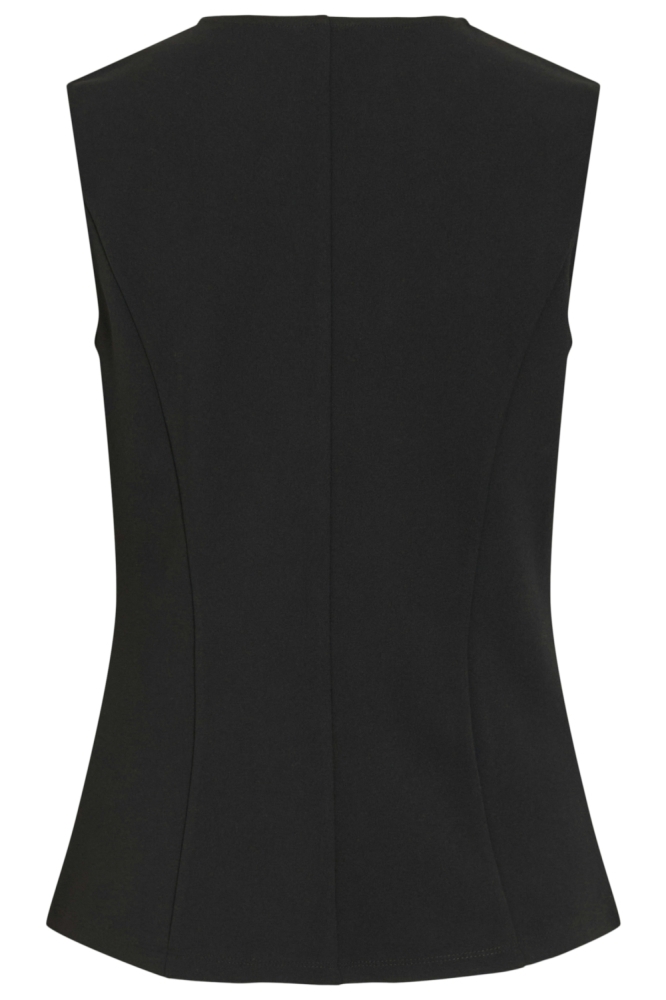 Vila zwarte dames gilet | Achteraanzicht
