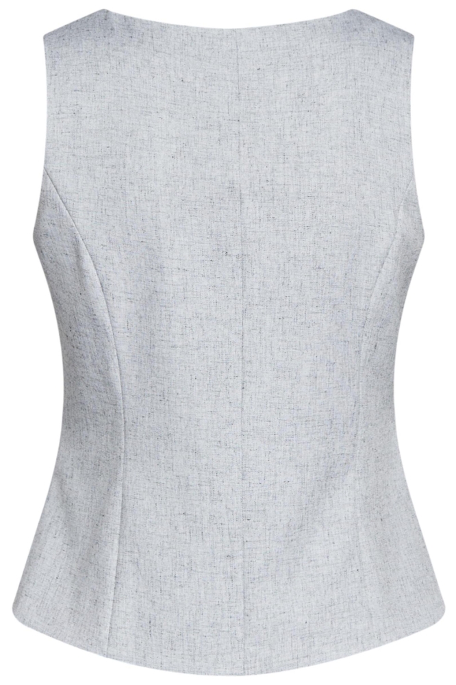 SisterS point grijze dames gilet | Achteraanzicht