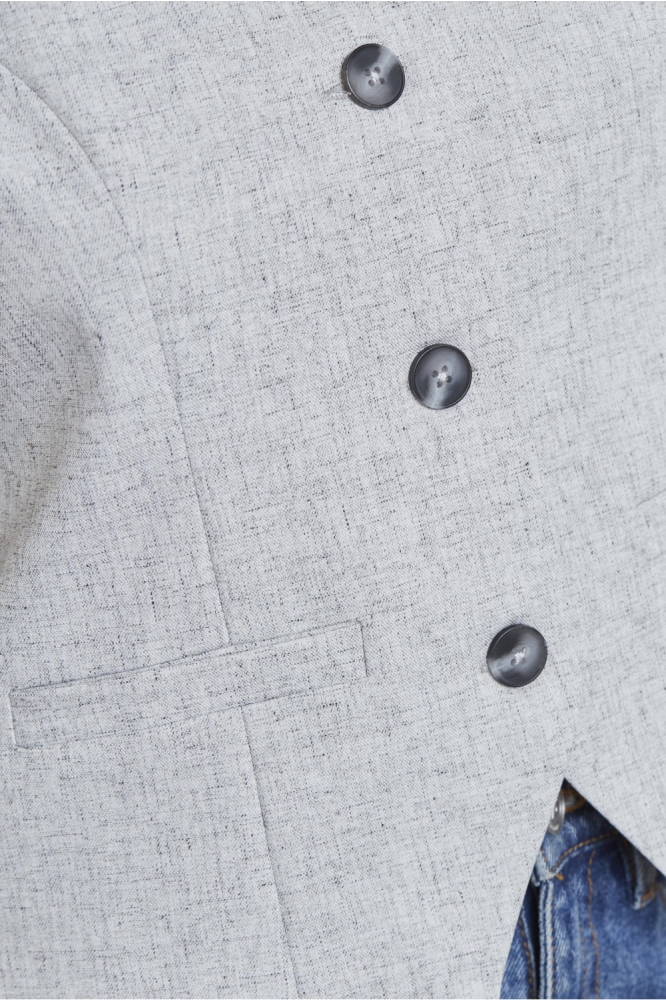 SisterS point grijze dames gilet | Close up