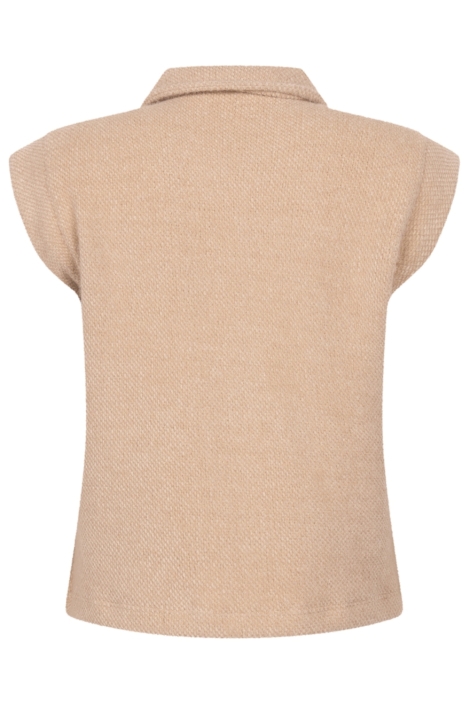 Zoso beige dames gilet | Achteraanzicht