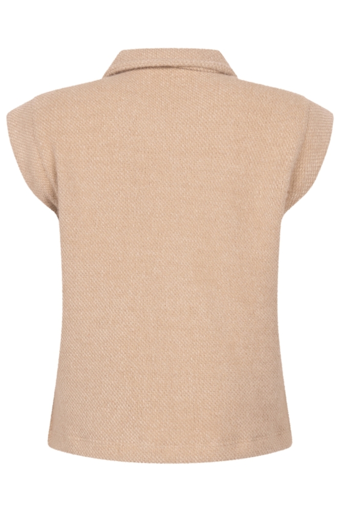Zoso beige dames gilet | Achteraanzicht