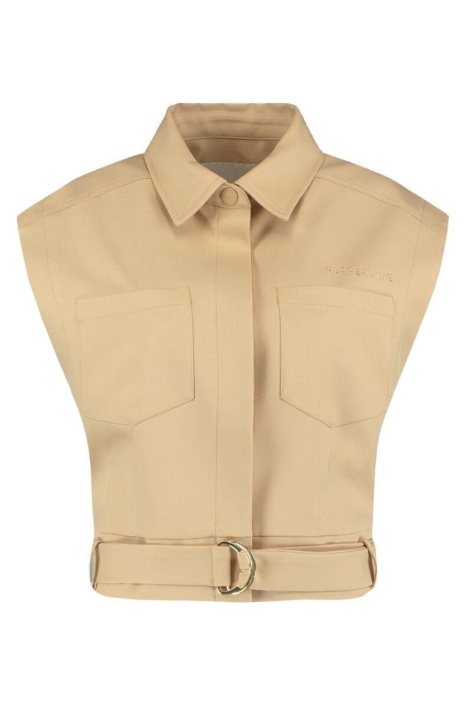 Harper & Yve zand dames gilet | Vooraanzicht